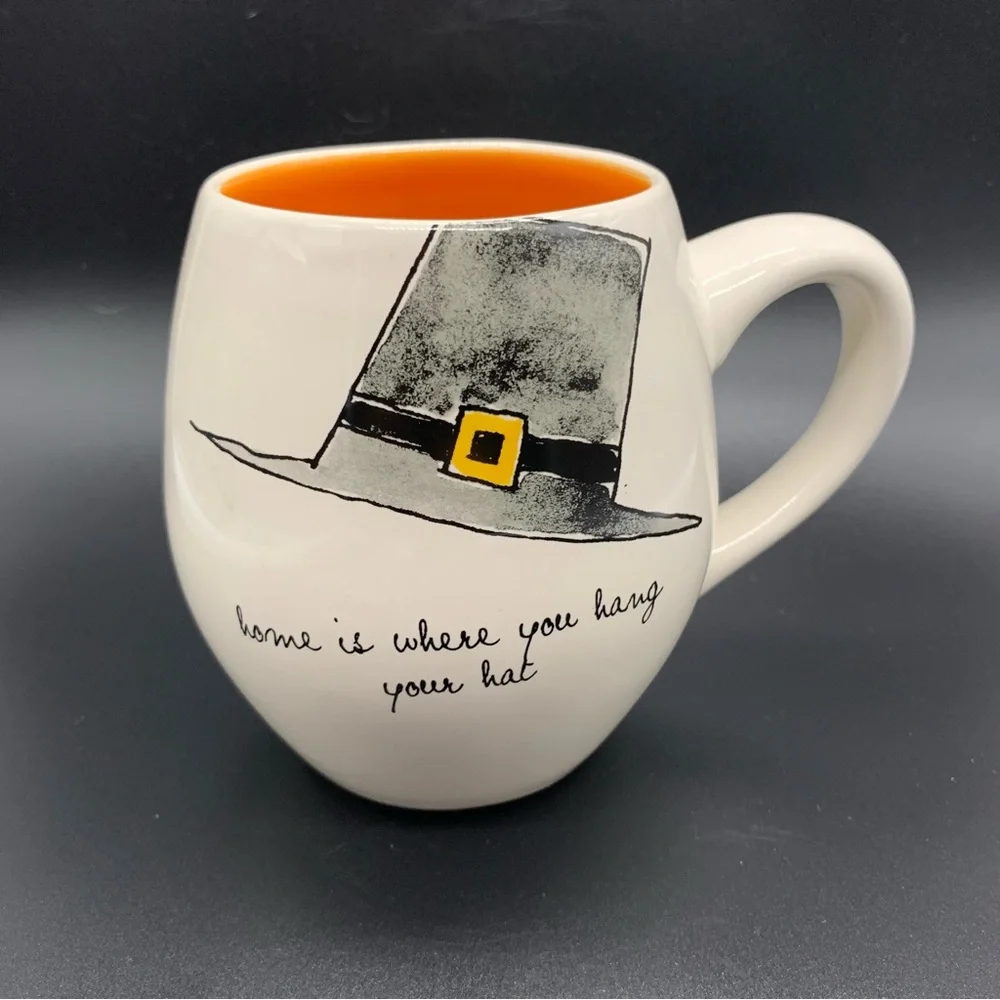 Rae Dunn Thanksgiving Home Is Where You Hang Your Hat Coffee Mug 18 Oz - Picture 1 of 5